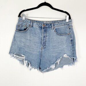Wild Fable Women's 14 High Rise Cut Off Shorts Button Fly Summer Plus Size Denim